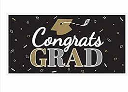 Congrats Grad Plastic Banner