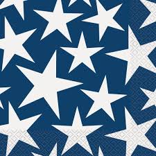 Patriotic Stars and Stripes Luncheon Napkins