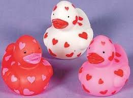 Mini Valentine Rubber Duckies