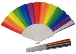 Rainbow Colored Fan