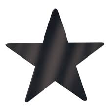 9" Black Foil Star Cutout