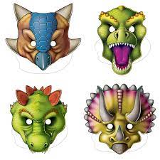 PAPER DINOSAUR MASKS