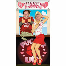 Plastic Kissing Booth Photo Door Banner