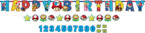 Super Mario Customizable Letter Banner