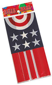Patriotic Print Cellophane Bags