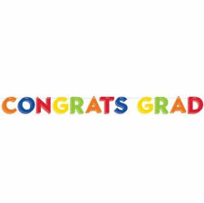 Rainbow "Congrats Grad" Letter Banner