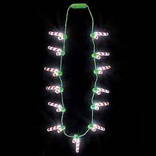 LIGHT UP NECKLACE - CANDY CANES
