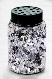Silver Confetti Crumb Jar
