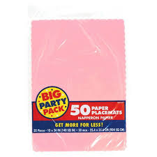 New Pink Paper Placemats