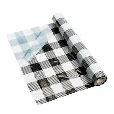 Black and White Buffalo Print Tableroll