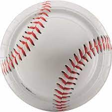 Baseball 9" Paper Plates