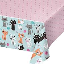 Purr-fect Cat Party Tablecover