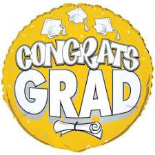 GOLD 18" CONGRATS GRAD MYLAR BALLOON
