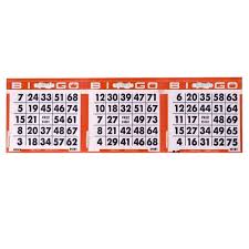 Horizontal Cardboard Bingo Card with 3 Games