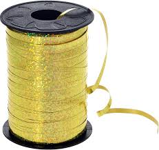 Gold Metallic Holographic Curling Ribbon