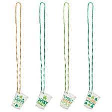 ST PATRICKS DAY SHOT GLASS NECKLACES