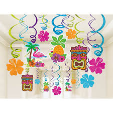 Luau Swirl Decoration Assortment