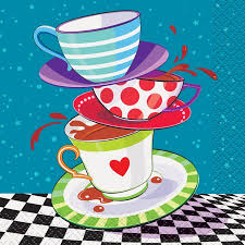 Mad Hatter Tea Party Beverage Napkins