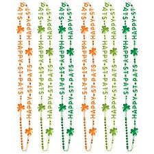 Happy St. Patrick's Day Bead Necklaces