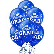 Blue Congrats Grad 12" Latex Balloons