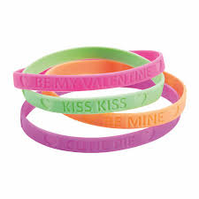 Valentine Thin Silicone Bracelets