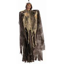 LIGHT UP HANGING SCARY ZOMBIE PROP