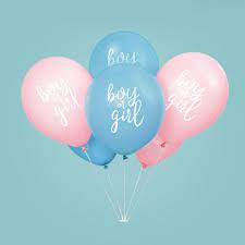 BOY OR GIRL GENDER REVEAL 12" LATEX BALLOONS