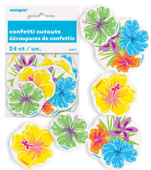 Hibiscus Floral Confetti Cutouts