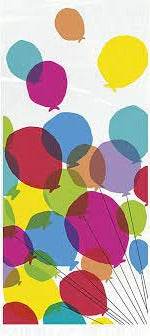 COLORFUL BALLOONS CELL BAGS W/TIES