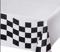Black and White Checkered Paper Tablecover