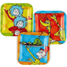 Dr. Seuss 7" Square Plates