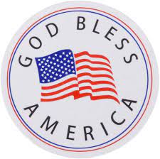 GOD BLESS AMERICA ROLL OF STICKERS