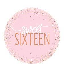 Sweet 16 7" Paper Plates