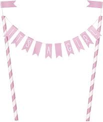 It's A Girl Bunting Cake Topper