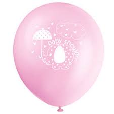 Pink Elephant Baby Shower Balloons
