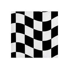 Black and White Checkered Beverage Napkins