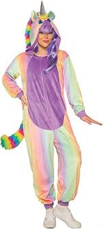 Rainbow Unicorn Jumpsuit - Adult Costume