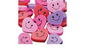Mini Smile Heart Erasers