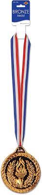 Jumbo Bronze Medal w/RWB Ribbon