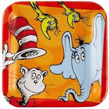 Dr. Seuss 9" Square Plates