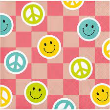 FLOWER POWER BEVERAGE NAPKIN