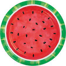 Watermelon Check Dinner Plater