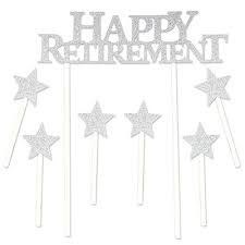 HAPPY RETIREMENT CAKE TOPPER SET