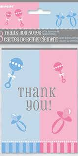 Gender Reveal Thank You Notes