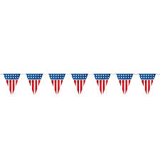 Patriotic Flag Pennant Banner
