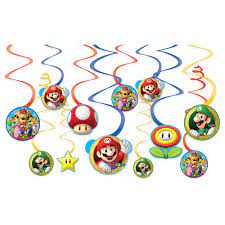 Super Mario Swirl Decorations