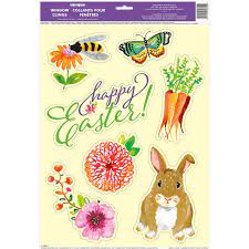 FLORAL EASTER WINDOW CLING