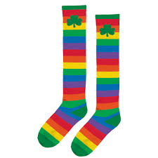 St. Patrick Rainbow Knee Socks
