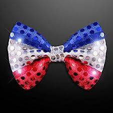 Patriotic Sequin Bow Tie