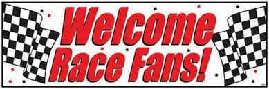 Welcome Race Fans! Giant Plastic Party Banner